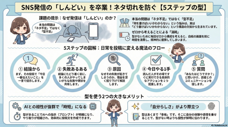 SNS発信が続かない？問題は「ネタ不足」じゃなく"型がない"こと