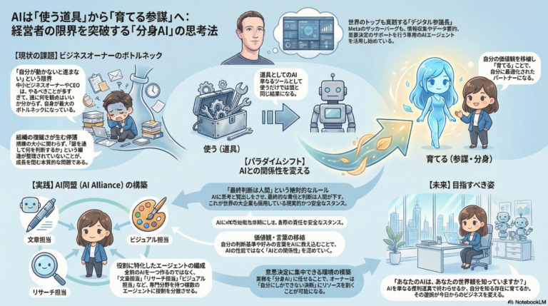 世界トップCEOが「AI参謀長」を持つ時代。あなたのAIは、まだ"道具"ですか？