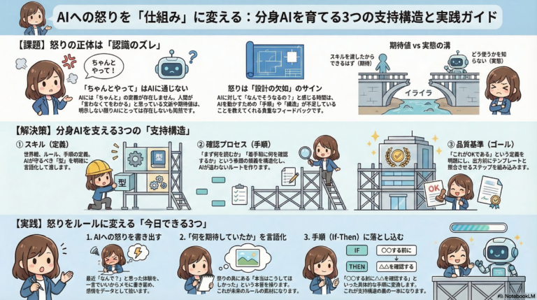 AIに何度怒っても変わらなかった理由——分身AIに必要な「支持構造」の話