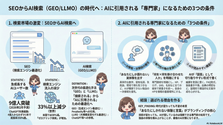 AIに選ばれる専門家になる方法。検索なき世界のブランディング戦略