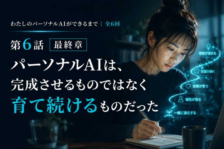 第6話 最終章｜パーソナルAIは、完成させるものではなく育て続けるものだった